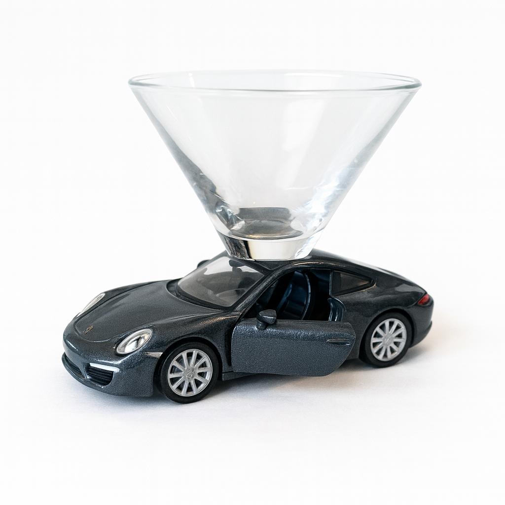 Porsche 911 Carrera S Martini Glass - Gray