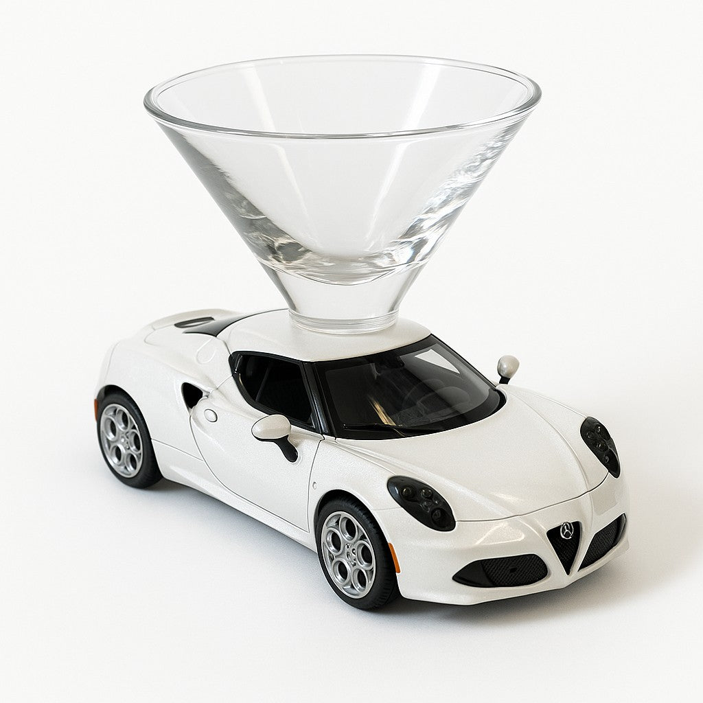 Alfa Romeo Martini Glass - White