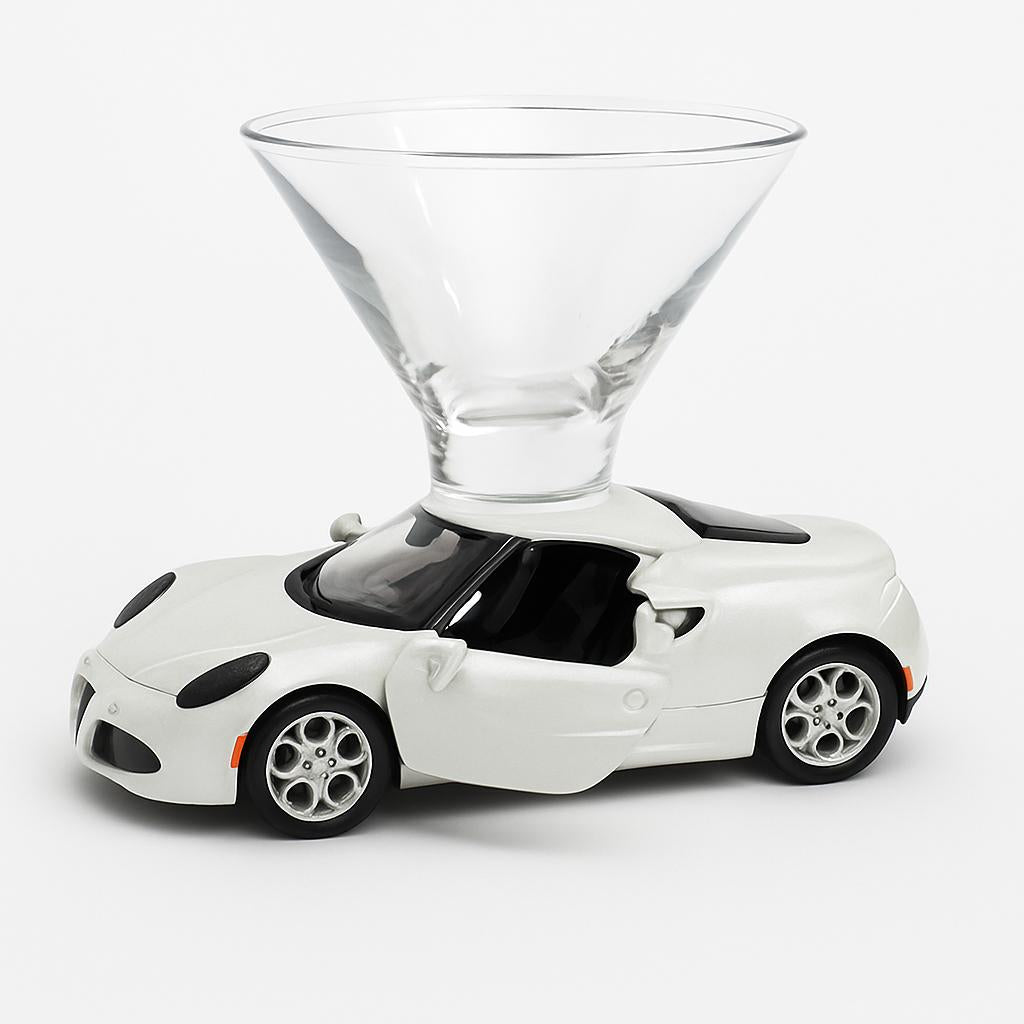 Alfa Romeo Martini Glass - White