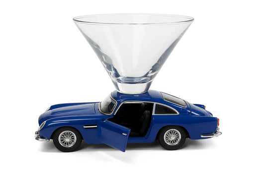Aston Martin DB5 Martini Glass - Blue