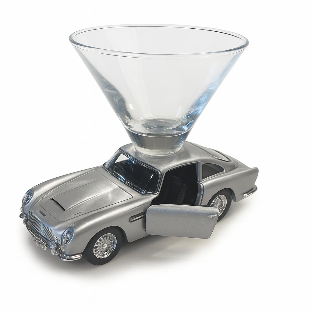 Aston Martin DB5 Martini Glass - Silver