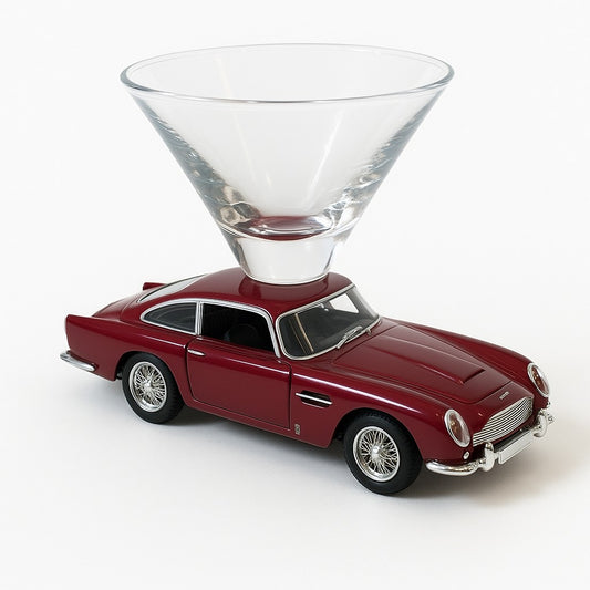 Aston Martin DB5 Martini Glass - Red