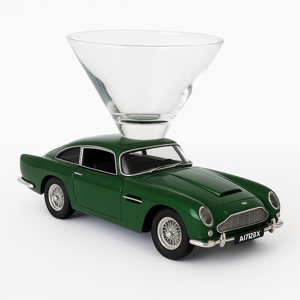 Aston Martin DB5 Martini Glass - Green