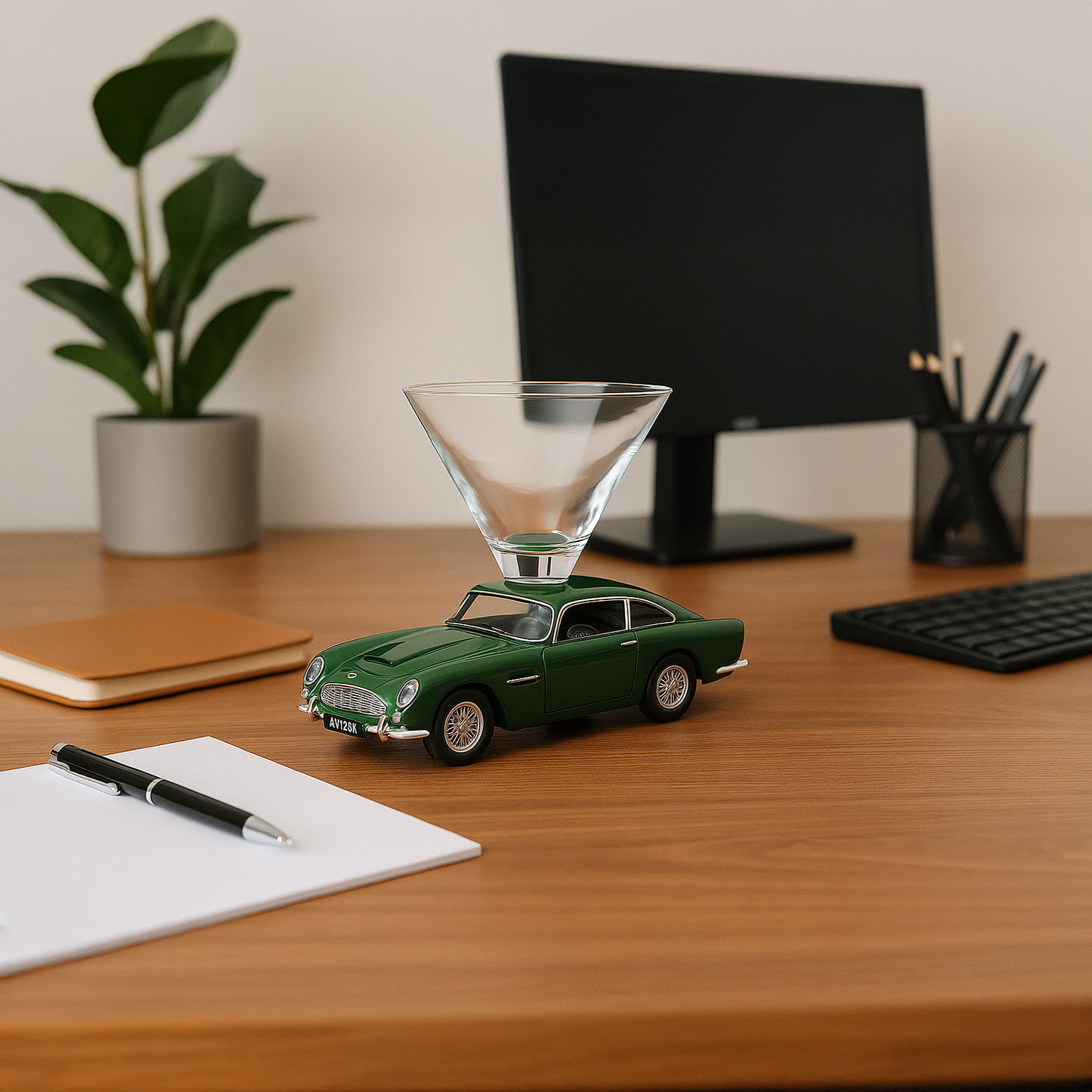 Aston Martin DB5 Martini Glass - Green