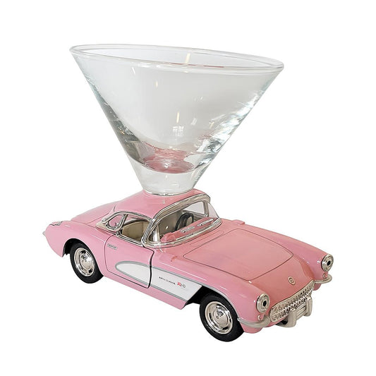 Chevy Corvette Martini Glass - Pink