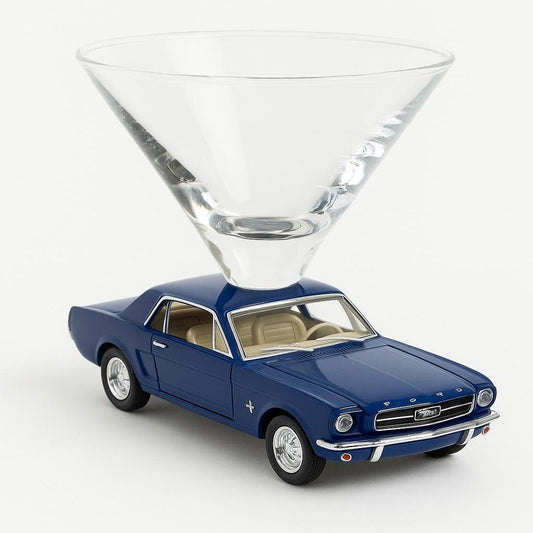 Ford Mustang Martini Glass - Blue