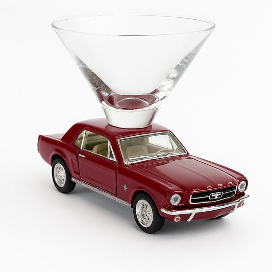 Ford Mustang Martini Glass - Red