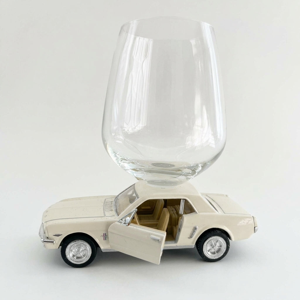 Ford Mustang Wine Glass - White