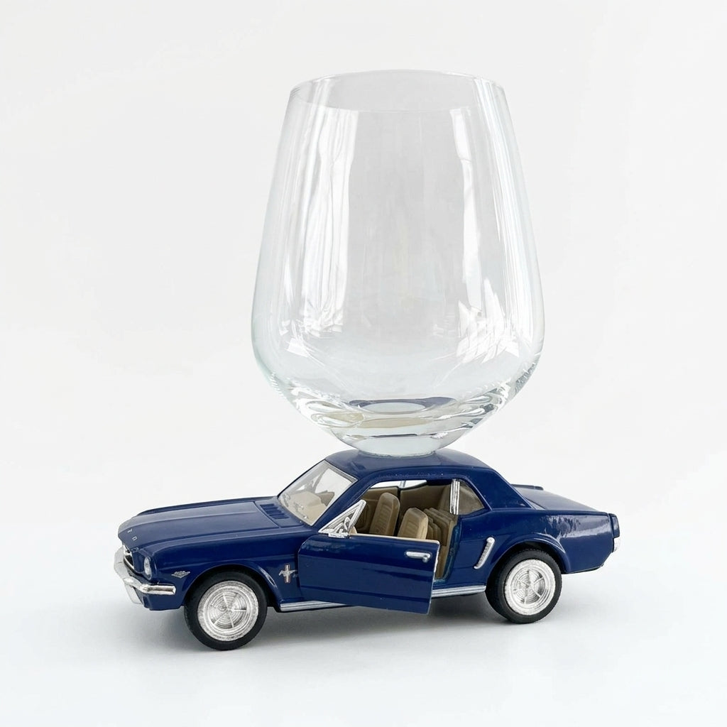 Ford Mustang Wine Glass - Blue