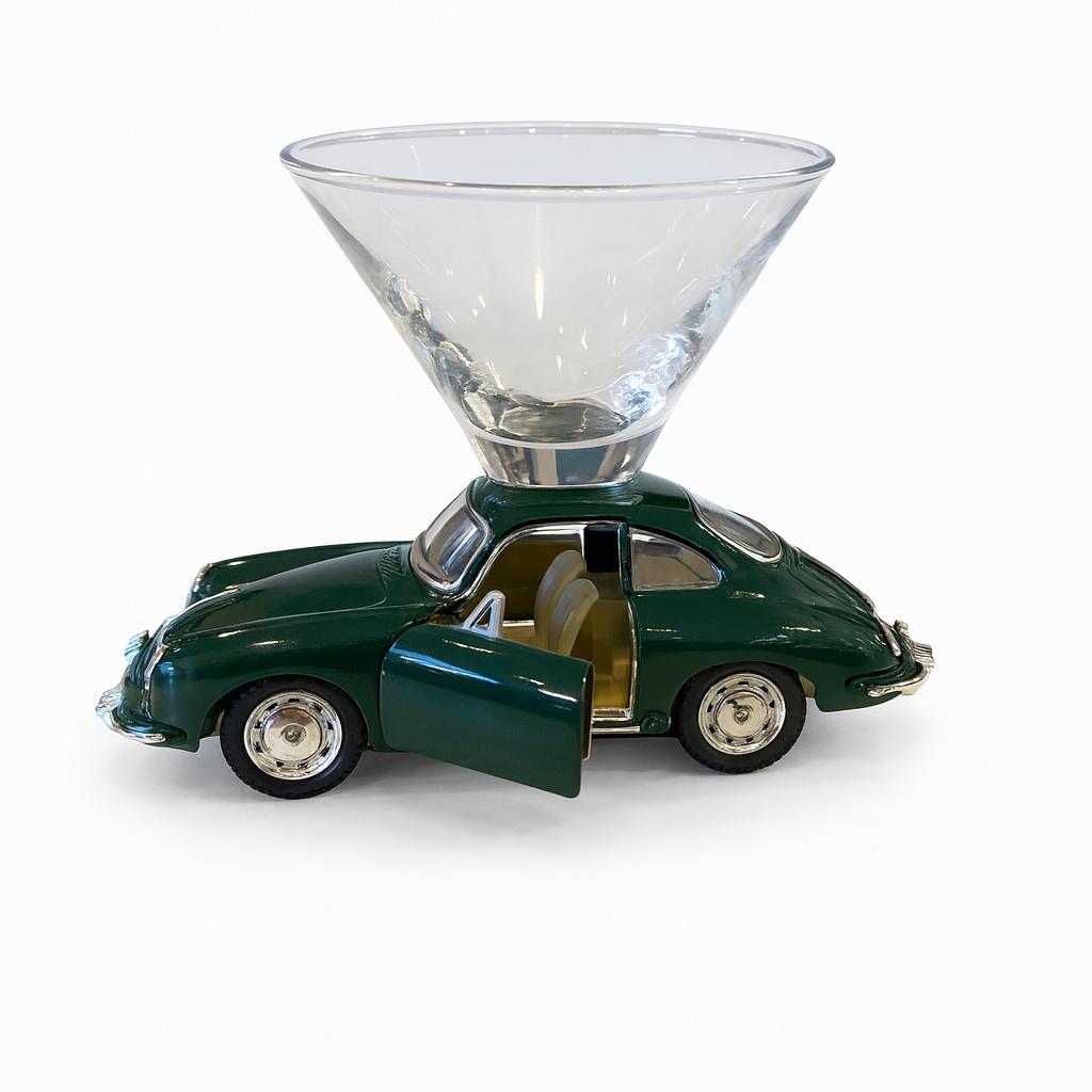 Porsche 356 B Carrera Martini Glass - Green