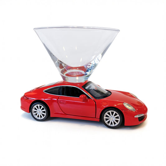 Porsche 911 Carrera S Martini Glass - Red