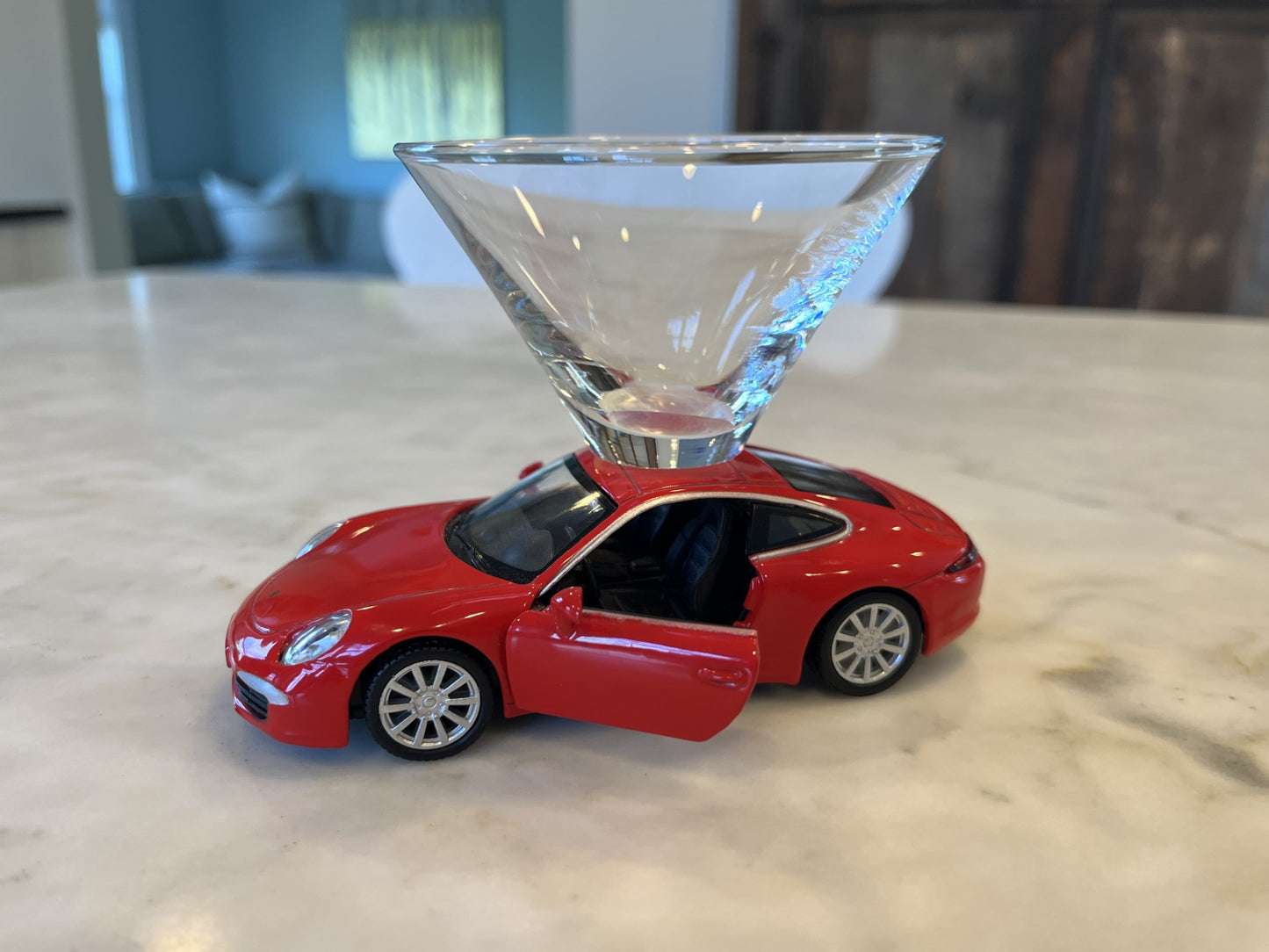 Porsche 911 Carrera S Martini Glass - Red