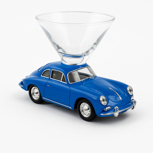 Porsche 356 B Carrera Martini Glass - Blue