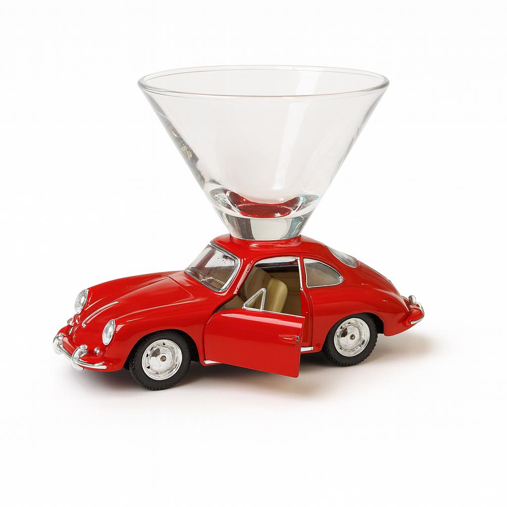 Porsche 356 B Carrera Martini Glass - Red