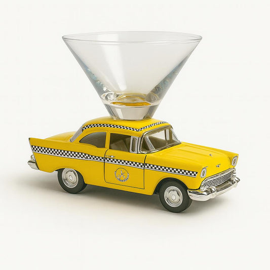 Classic Taxi Cab Martini Glass