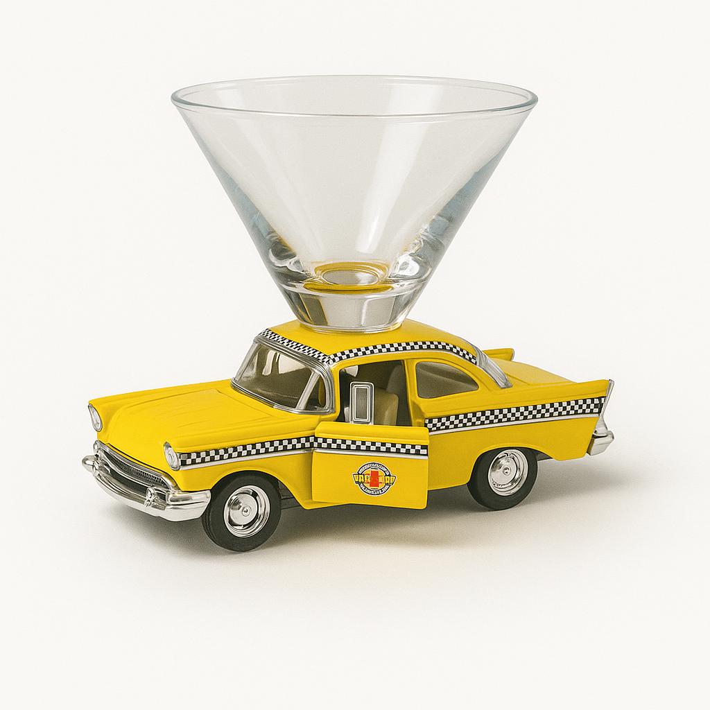 Classic Taxi Cab Martini Glass