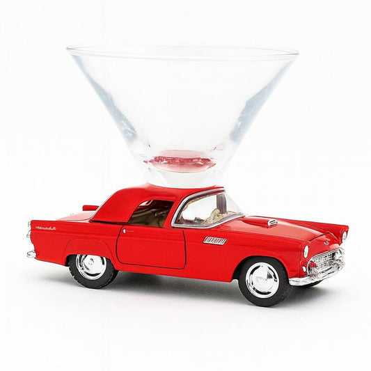 Ford Thunderbird Martini Glass - Red