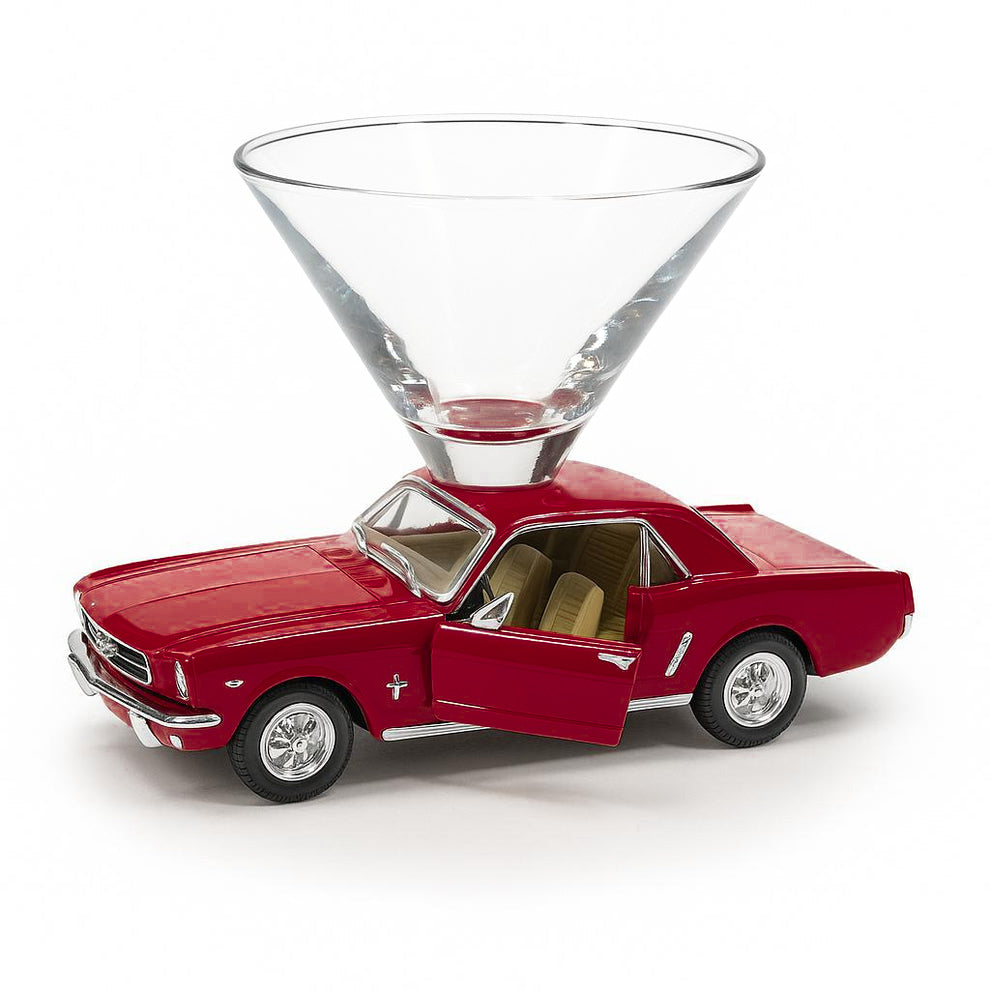 Ford Mustang Martini Glass - Red