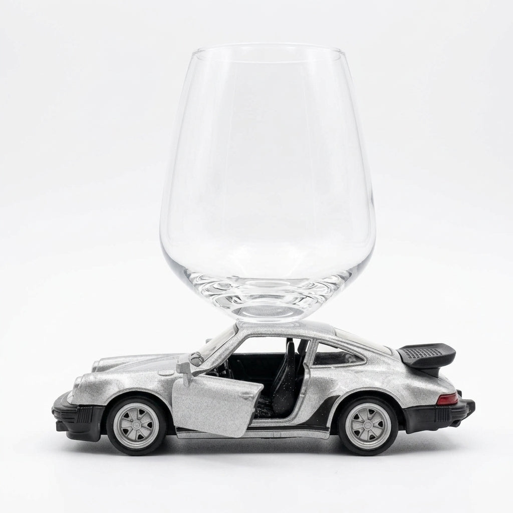 Porsche 911 Turbo Wine Glass - Limited edition - Silver