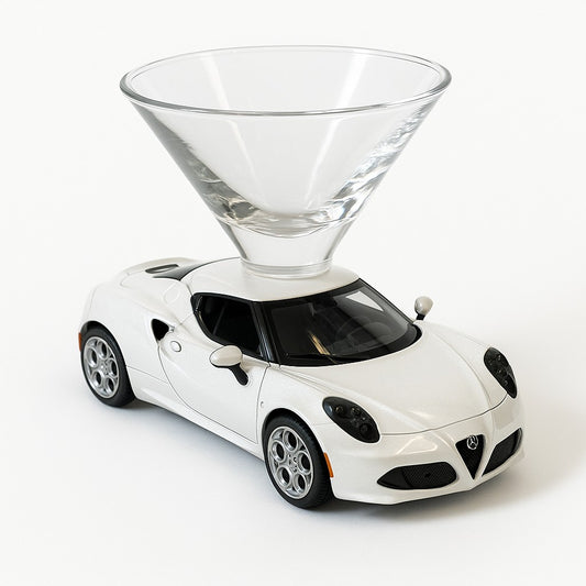 Alfa Romeo Martini Glass - White