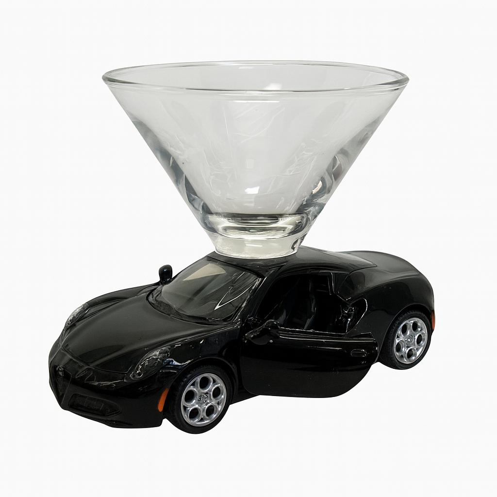 Alfa Romeo Martini Glass - Black
