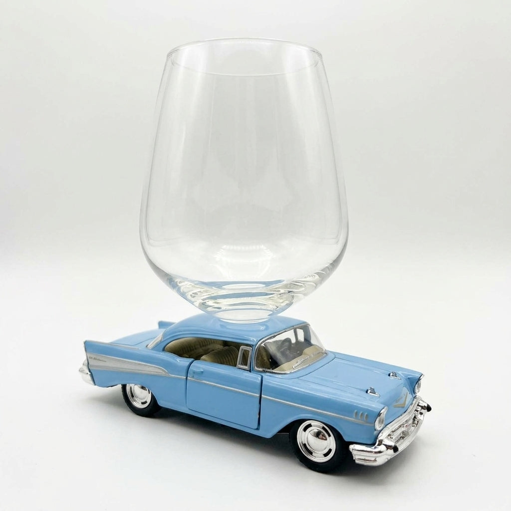 Chevy Bel Air Wine Glass - Blue