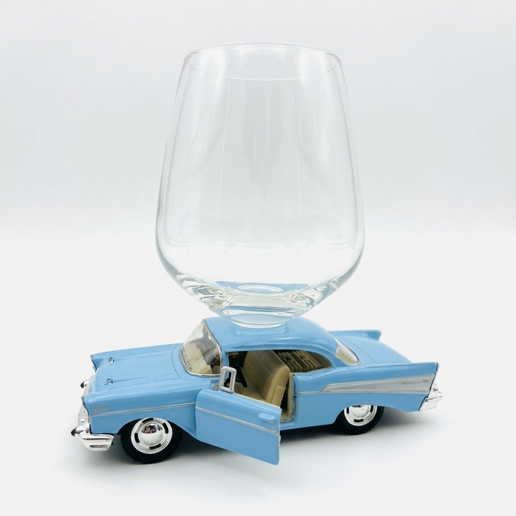 Chevy Bel Air Wine Glass - Blue