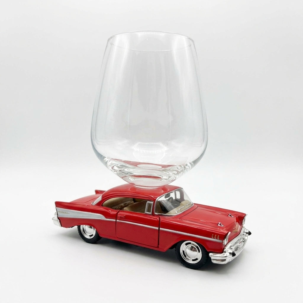 Chevy Bel Air Wine Glass - Red