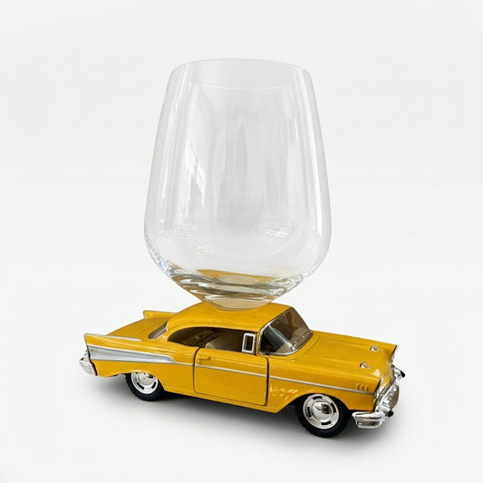 Chevy Bel Air Wine Glass - Yellow
