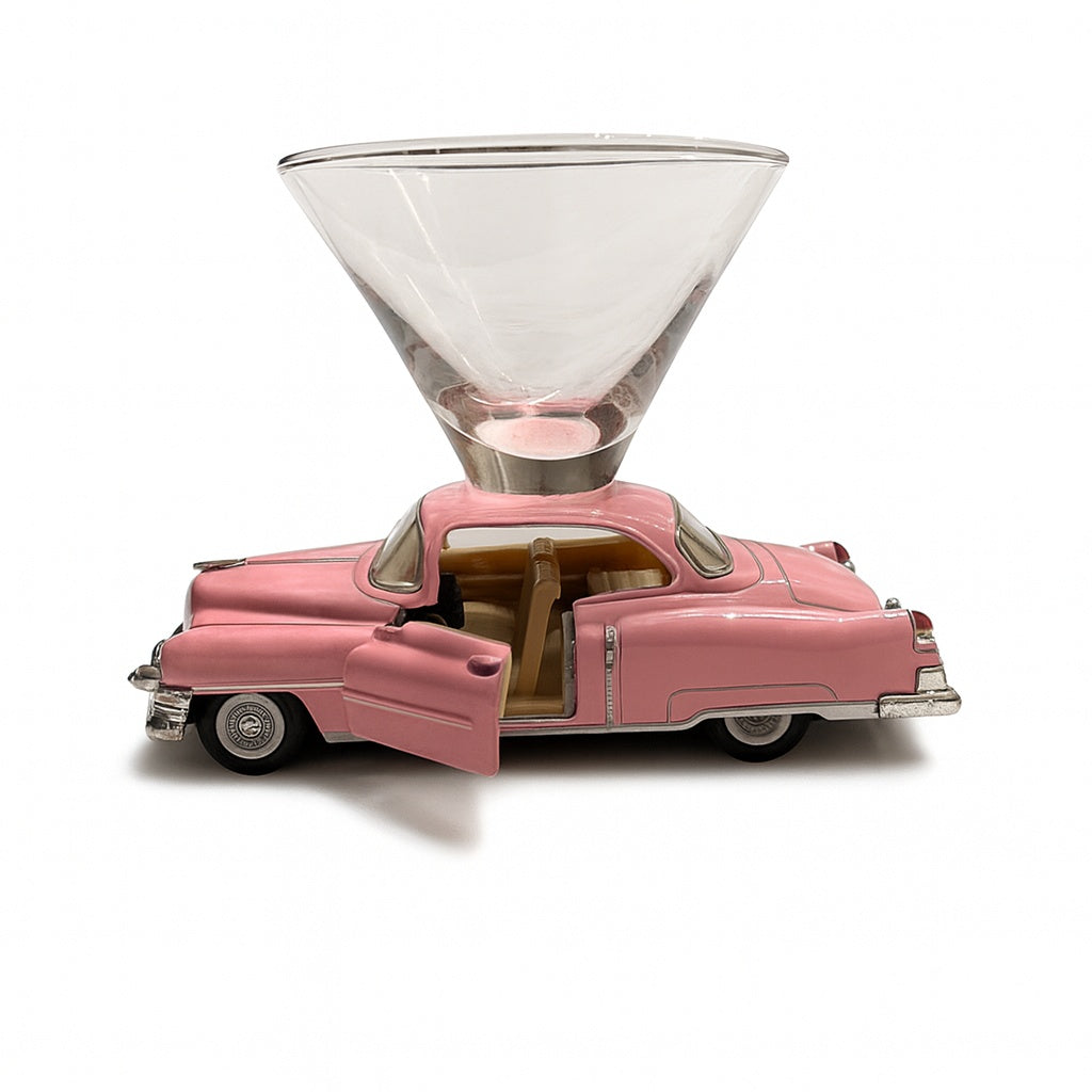 1953 Cadillac Martini Glass - Pink – Cartini Glassware