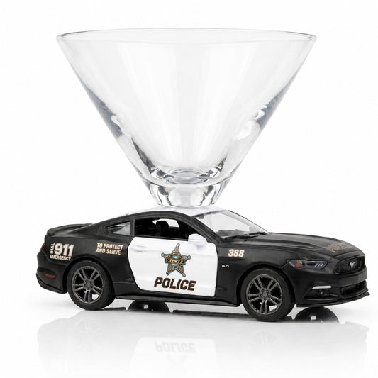 Police Car Martini Glass