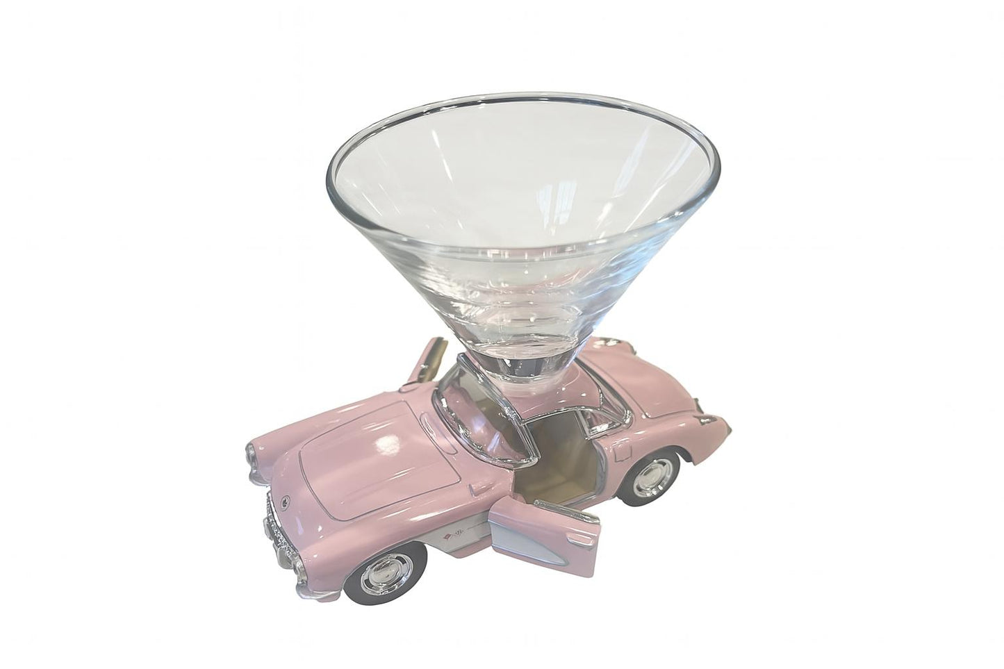 Chevy Corvette Martini Glass - Pink