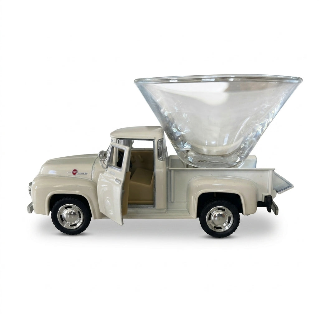 Ford Pickup Truck Martini Glass - White
