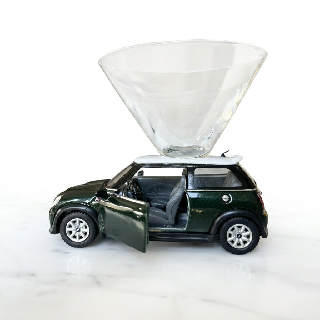 Mini Cooper Martini Glass - Green