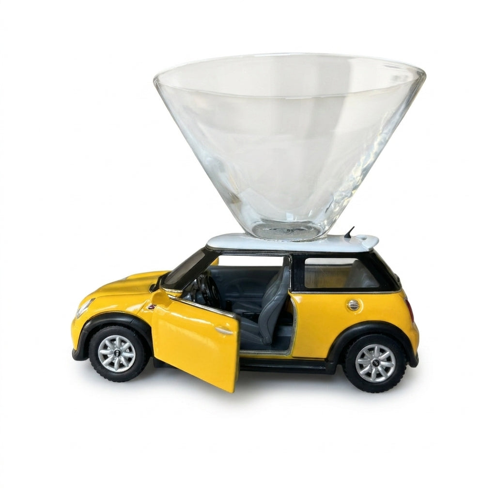 Mini Cooper Martini Glass - Yellow