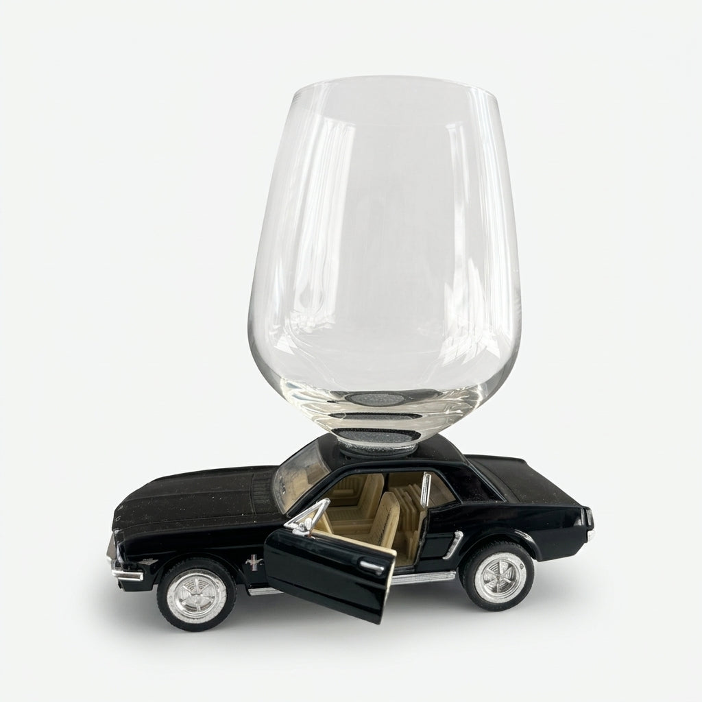 Ford Mustang Wine Glass - Black