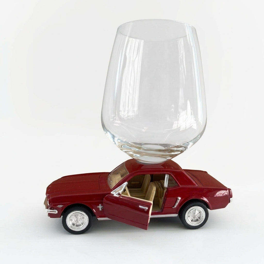 Ford Mustang Wine Glass - Red