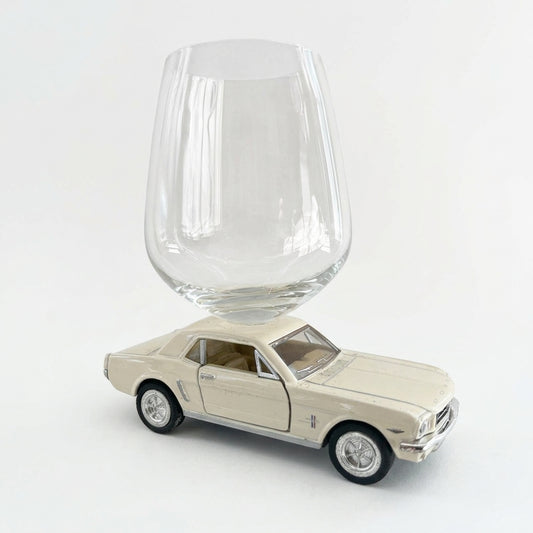 Ford Mustang Wine Glass - White